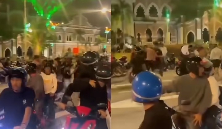 [Watch] Midnight Brawl At Dataran Merdeka Exposes Our Never-Ending Mat Rempit Story