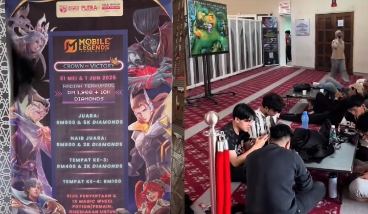 [Watch] Mobile Legends Tournament In UPM Mosque's Prayer Hall Draws Public Outrage