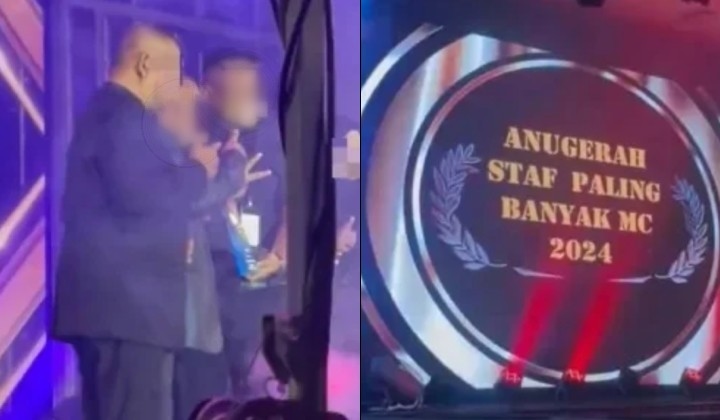 [Watch] Malaysian Company Awards Trophies For Most Medical Leave, Best Sleeper At Work