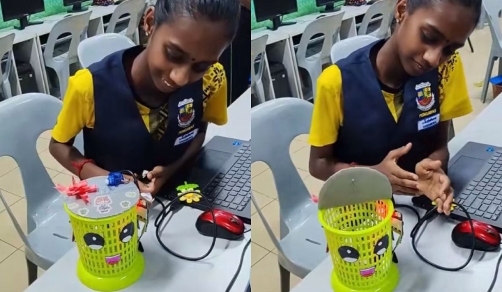 A Promising Future — Young Malaysian Builds Voice And Motion Controlled Smart Rubbish Bin