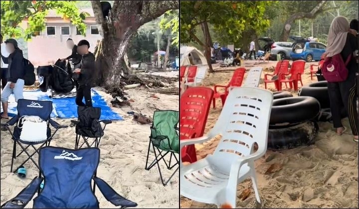 [Watch] Beachgoer Calls Out Rental Touts For Taking Over Teluk Senangin Public Beach