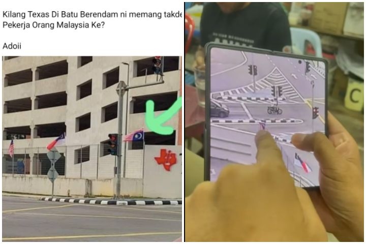 Another Photo Of Upside Down Jalur Gemilang Goes Viral, CCTV Camera Saves The Day