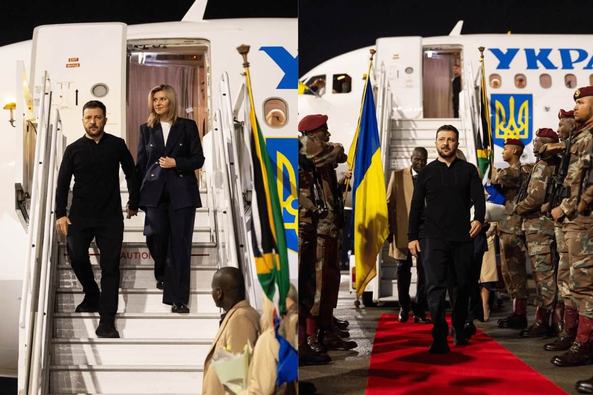 Zelensky lands in South Africa, MK Party to protest against visit