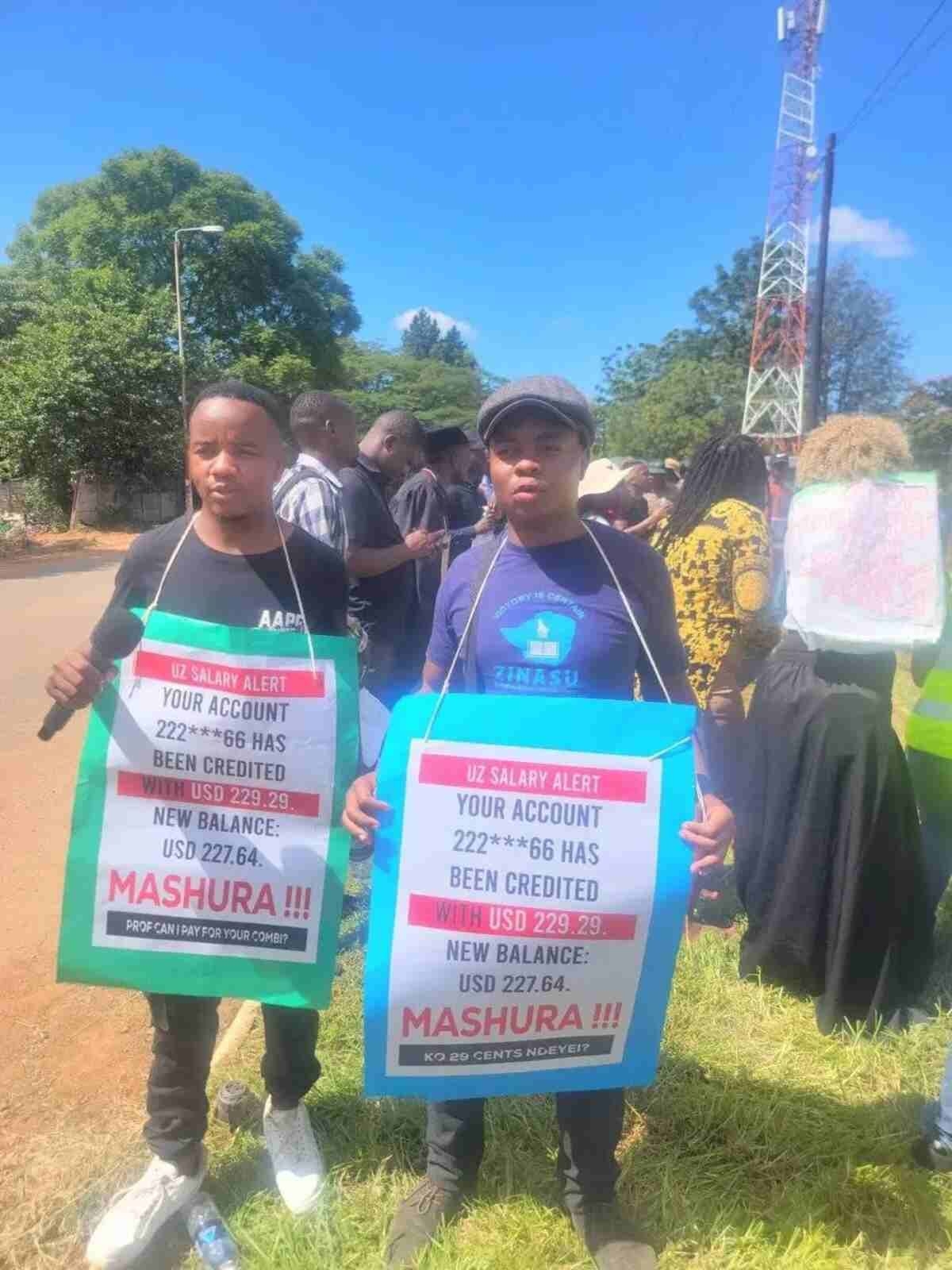 Zimbabwean university students arrested amid lecturers' salary dispute