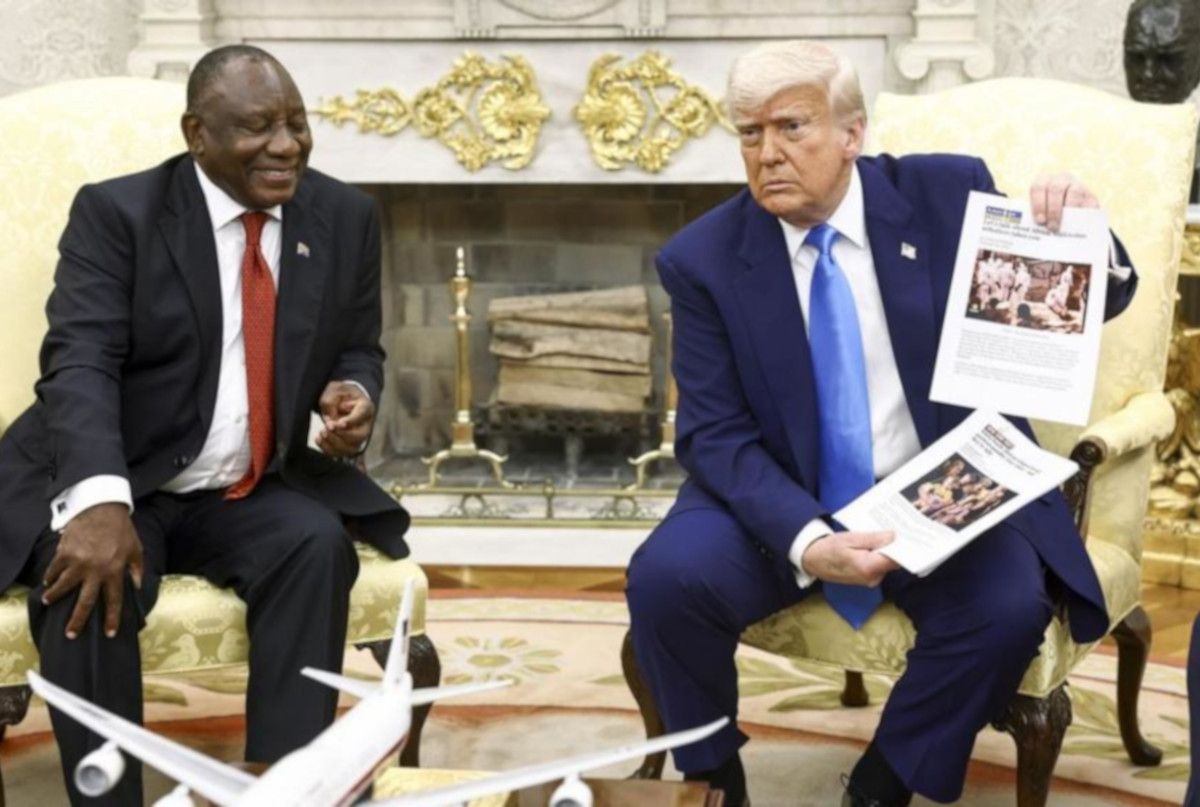 Donald Trump schools Cyril Ramaphosa in heated White House meeting