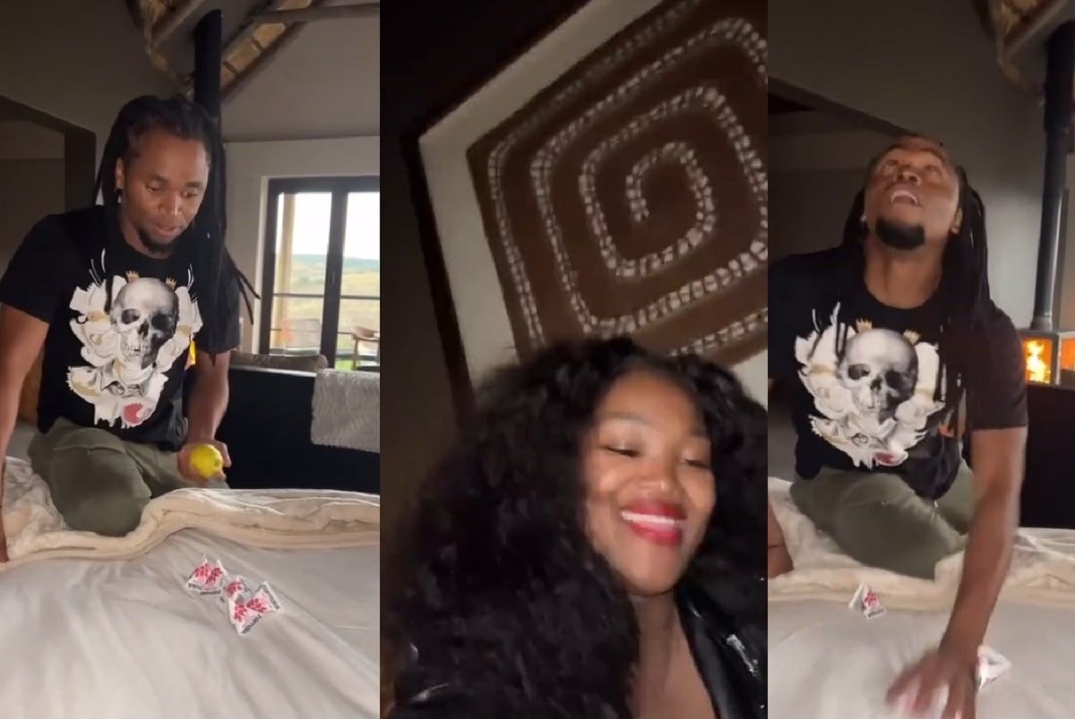 Bedroom vibes: Kaizer Chiefs legend celebrates his wife's birthday in style (video)