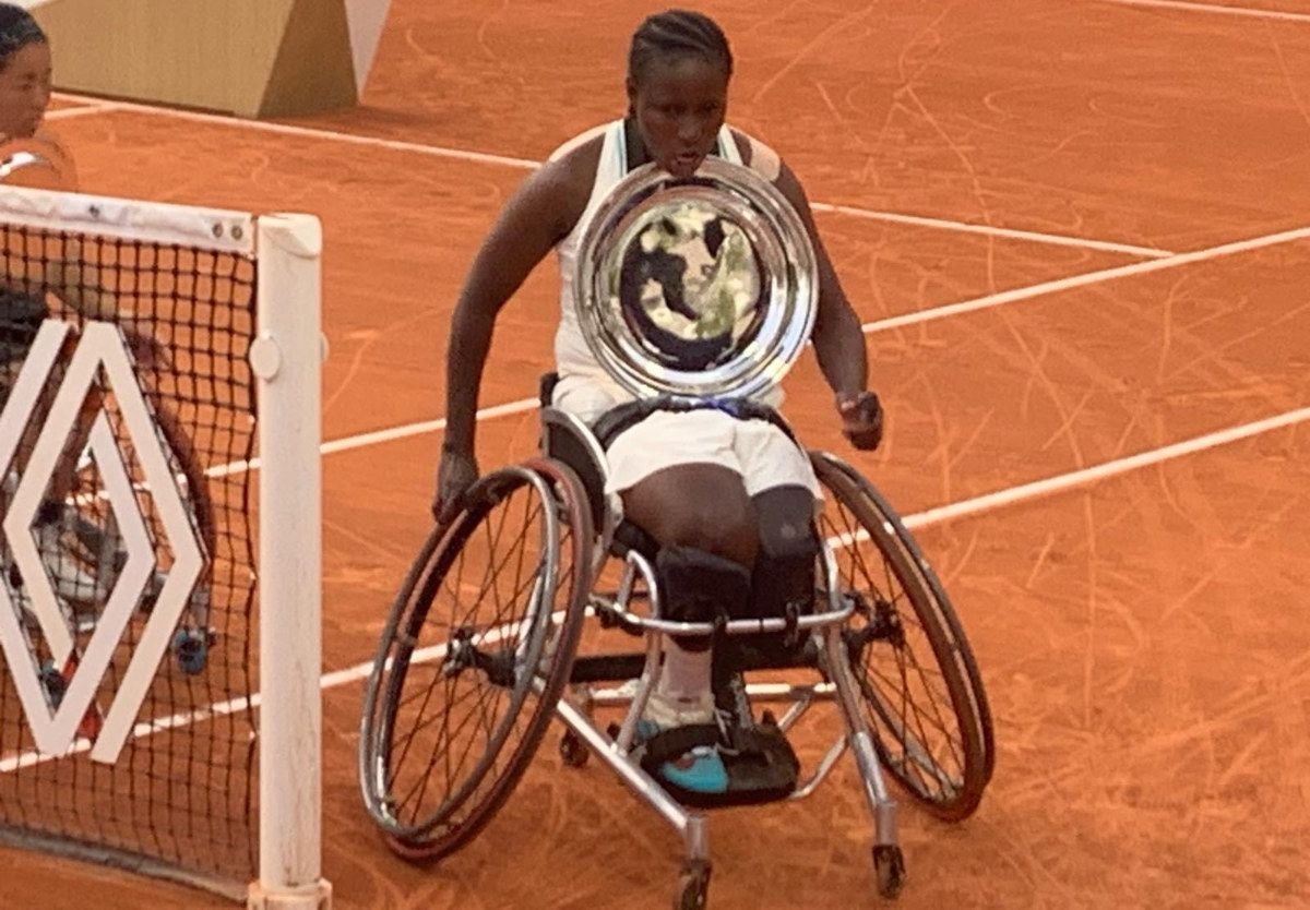 Kgothatso Montjane wins Roland-Garros wheelchair doubles title