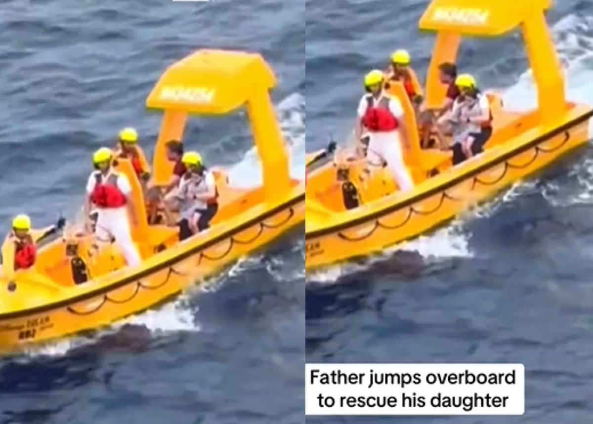 Father jumps off cruise ship to save daughter after fall [video]
