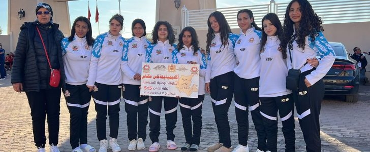 بالصور استقبال المشاركين في البطولة الوطنية المدرسية لكرة القدم 5 لاعبين ببني ملال