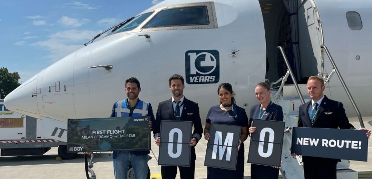 SkyAlps inaugurates flights between Milan Bergamo and Mostar