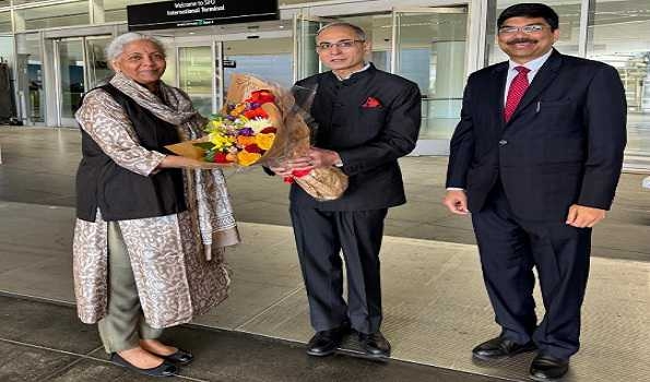 Finance Minister Nirmala Sitharaman in US to attend IMF-World Bank meeting