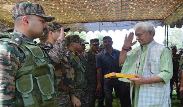 Sindoor: Dharma won, Adharma surrendered before your weapons, I salute you: LG Sinha to Army troops