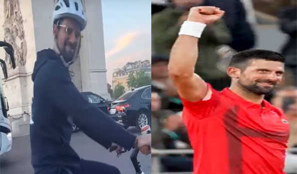 An adrenaline experience: Djokovic on bike ride