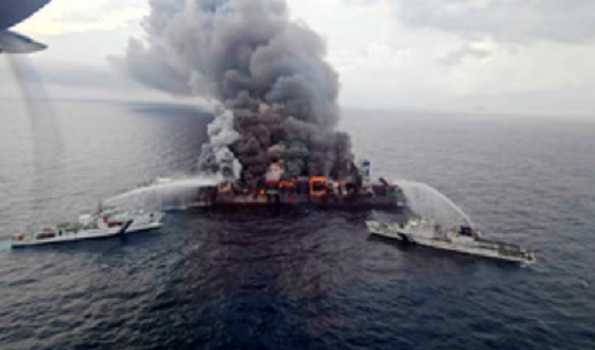 Coast Guard rescues 18 from burning Singapore Ship off Kerala coast
