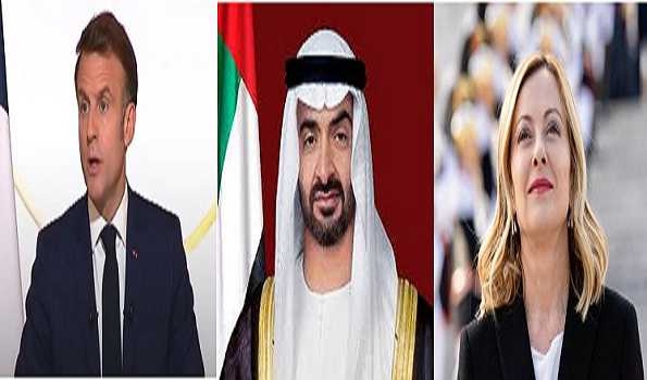 UAE president discusses Mideast tensions with French, Italian leaders over phone
