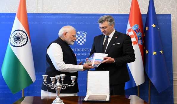 PM Modi thanks Croatian PM Plenkovic for his gift of Sanskrit grammar book written in Latin