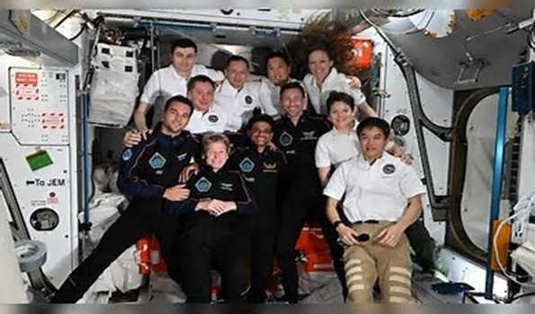 AX-4 crew fully immersed in their mission aboard ISS