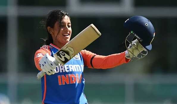 Mandhana scores maiden T20I ton, leads India to a 97 run win