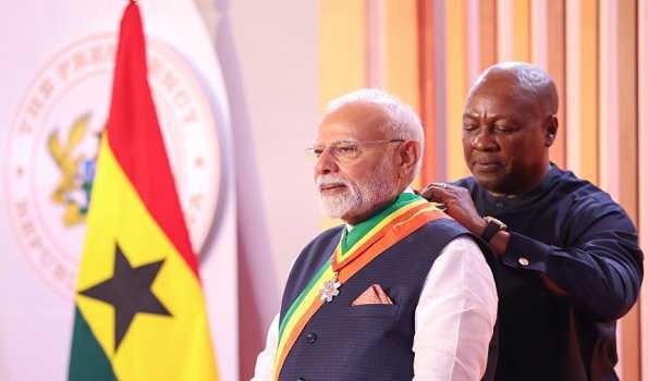 PM Modi dedicates top Ghanaian honour to the youth, historical ties between both nations