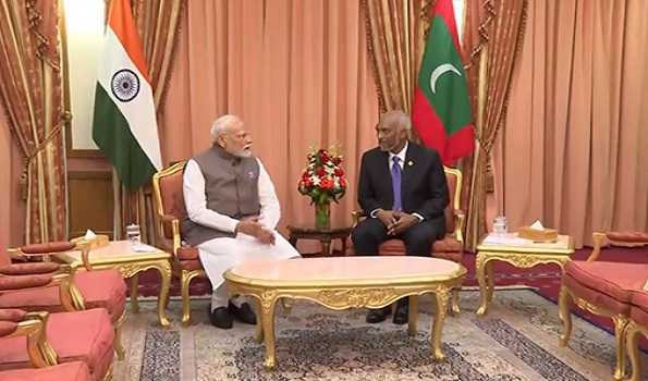 PM Modi, Maldivian President Muizzu hold restricted talks, followed by delegation level talks in Male