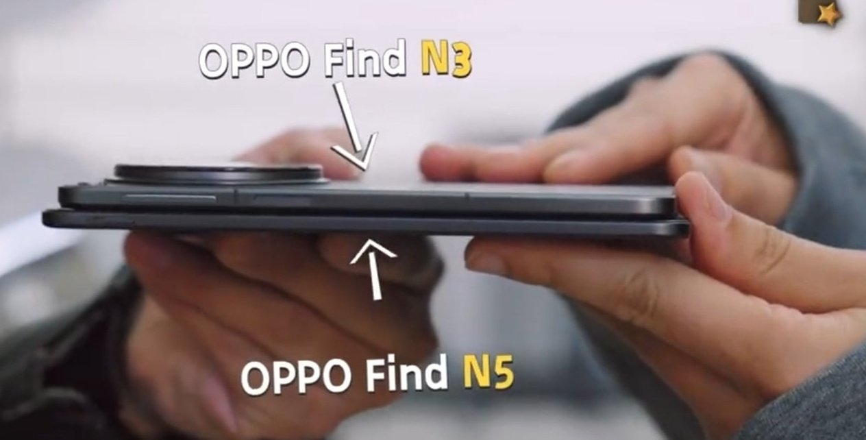 هكذا ستبدو سماكة هاتفي Oppo Find N5 و OnePlus Open 2