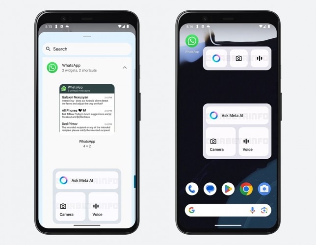 WhatsApp يختبر Widget جديدًا لتسهيل الوصول إلى Meta AI