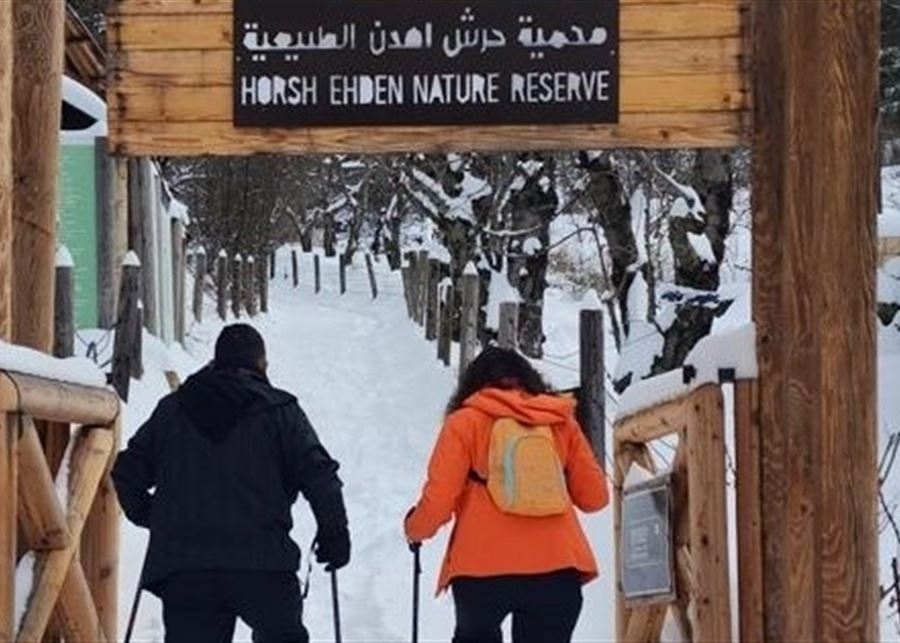 محمية اهدن لبست الرداء الابيض وشرعت أبوابها أمام هواة الرياضات الثلجية