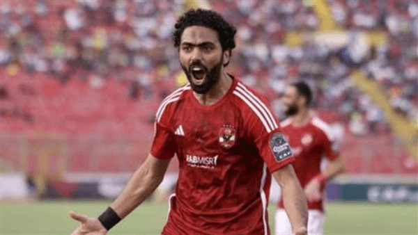 ليلة حسم الدوري، حسين الشحات يسجل هدف الأهلي الخامس في مرمى فاركو