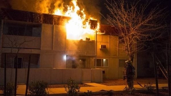 حريق منزل بقرية النعناعية في المنوفية