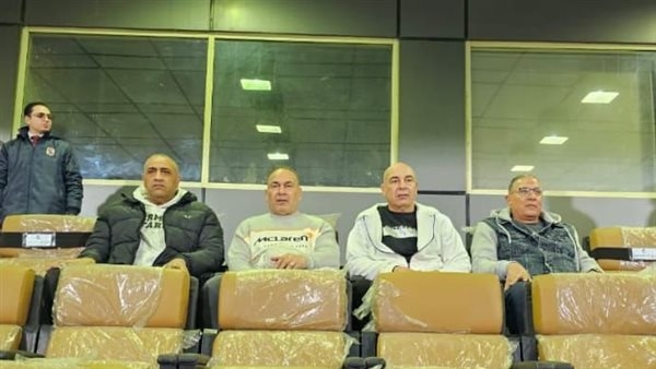 شاهد، جهاز منتخب مصر بقيادة حسام حسن في مباراة طلائع الجيش وزد