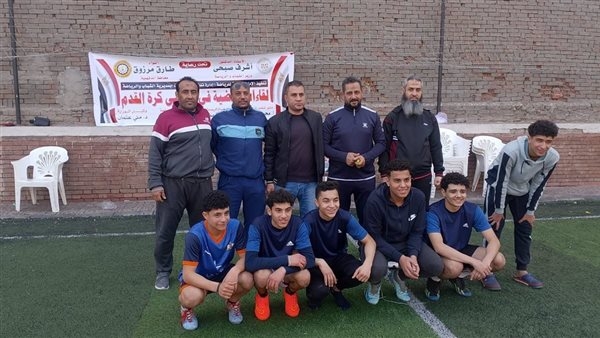 لقاءات رياضية في خماسي كره القدم بمركز شباب منية مجاهد في الدقهلية