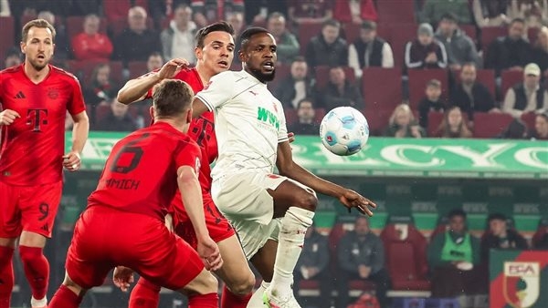 الدوري الألماني، بايرن ميونخ يتعادل مع أوجسبورج 1-1 في الشوط الأول