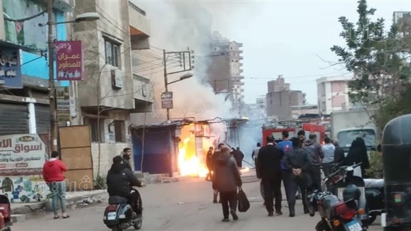 السيطرة على حريق داخل كشك في شارع عبد السلام عارف ببني سويف دون إصابات