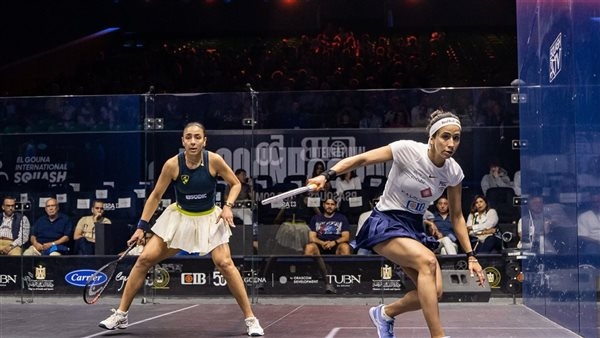 نوران جوهر تفوز على هانيا الحمامي وتتأهل لنهائي بطولة الجونة للإسكواش