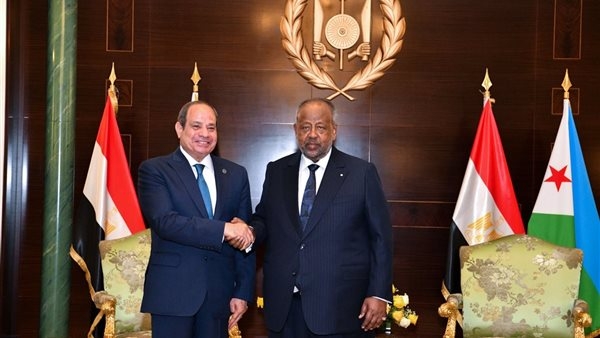 السيسي: اتفقنا مع جيبوتي على تشجيع الاستثمارات في مجال المواني والمناطق الحرة