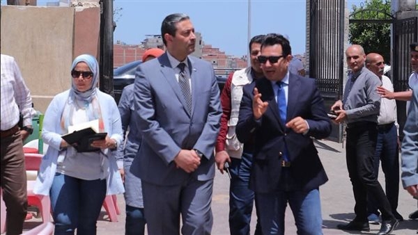 أيمن الشهابي يتفقد مركز شباب مدينة دمياط لمتابعة أعمال التطوير