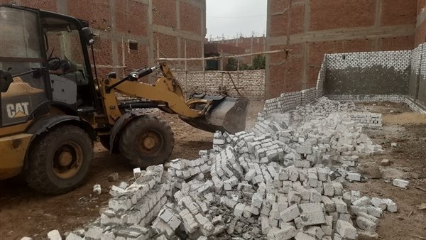 إزالة 214 حالة تعدٍ ومتغير مكاني وبناء مخالف في المنوفية