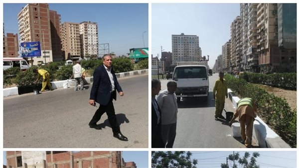 رئيس مدينة الزقازيق يتفقد أعمال النظافة ورفع الإشغالات من الشوارع