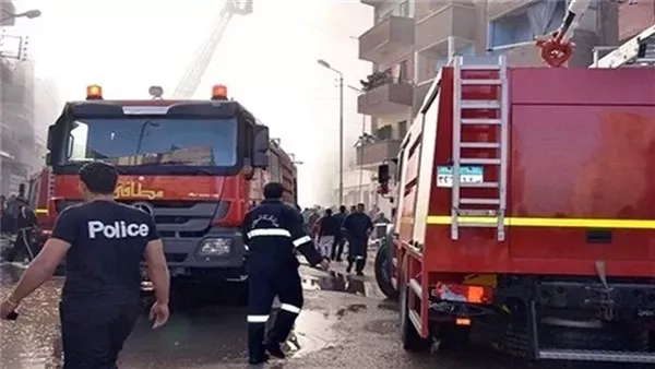حريق في عقار قرب أكاديمية الفنون بالعمرانية