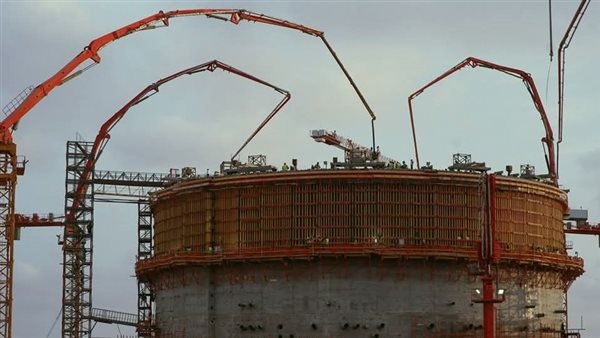 اكتمال الصبة الخرسانية للمستوى 2 بمبنى وعاء الاحتواء الداخلي للمفاعل النووي
