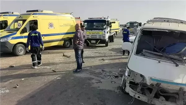 أسماء المصابين في حادث تصادم سيارتين بفايد في الإسماعيلية