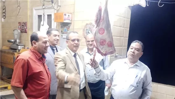 ضبط كميات من اللحوم مذبوحة خارج السلخانة في أجا بالدقهلية (صور)