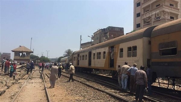 مصرع فني كهرباء سقط من قطار بمزلقان بني سويف