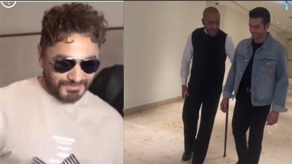 تامر عاشور بـ"العكاز" وتامر حسني يشعلان أجواء حفل الكويت (فيديو وصور)