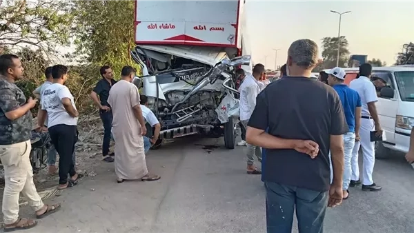 مصرع شخص في تصادم سيارتين على طريق مصر إسكندرية الزراعي بالقليويية