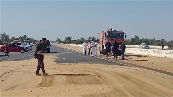 السيطرة على تسريب بخط جاز بطريق الإسماعيلية الصحراوي
