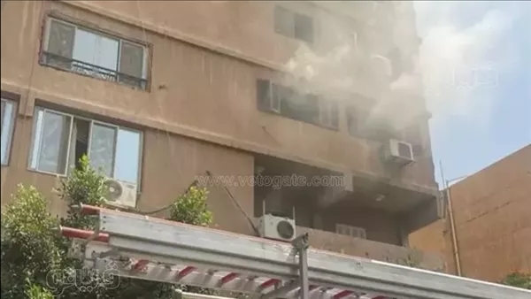 اندلاع حريق في عقار مكون من 5 طوابق بالعبور