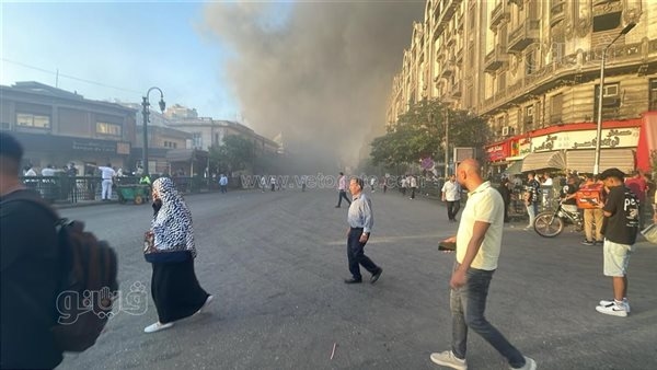 مصدر بالإسعاف: 15 مصابا في حريق سنترال رمسيس تم نقلهم للمستشفى