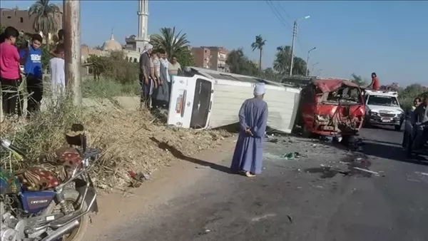 إصابة 10 أشخاص في حادث تصادم على الدائري بقليوب