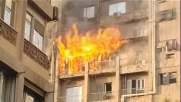 حريق يلتهم شقة سكنية بشارع شامبليون بوسط البلد